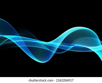 Abstract Soft Color Blue Wave Background Stock Illustration 1263206917