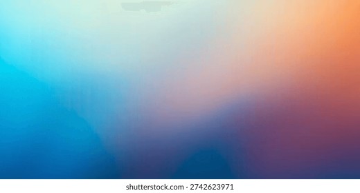 Abstract soft gradient background with blue, teal, and peach tones.