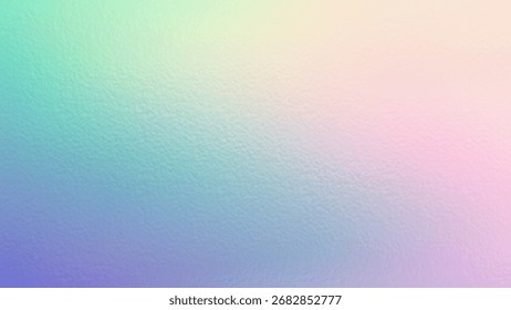 Abstract Soft Gradient Background with Grain Noise Texture. Calm Pastel Colors. Backdrop for Branding, Web, Covers, Ad Banners, Presentations, Posters, Digital Design or Social Media Graphics.
