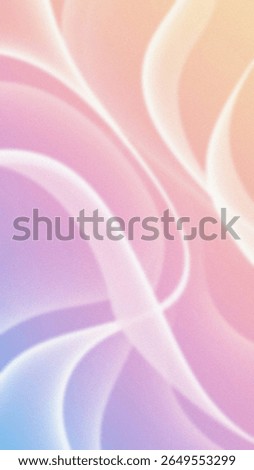 Abstract soft pastel gradient waves with subtle light effects and grainy texture
