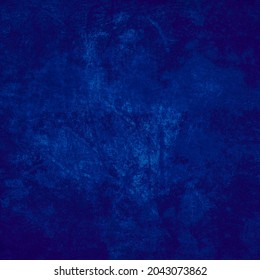 Abstract Solid Dark Cobalt Blue Color Grunge Texture Background 