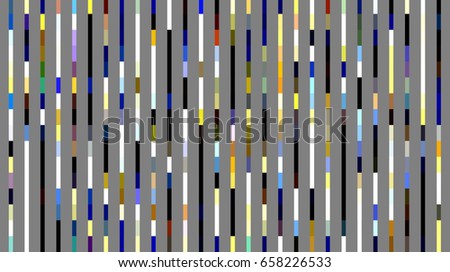 Abstract of solid dark gray stripes alternating with narrow vertical stripes of two or more colors, like a traffic pattern or matrix of digital code, for decoration and background