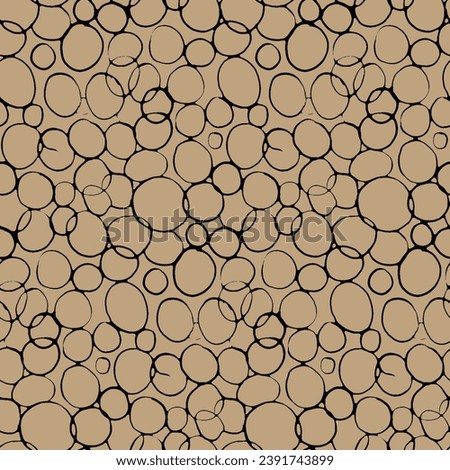 abstract a solid modern circle contour batik motif, arrangement with dual-color, all-over textile design illustration digital image printing factory