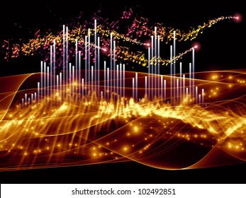 Abstract Sound Equalizer background suitable as a backdrop for projects on music, sound, entertainment, data visualization  and modern technologies