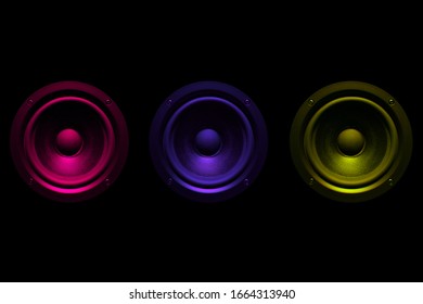 Abstract Sound Speaker As Symbol - 3D Illustration