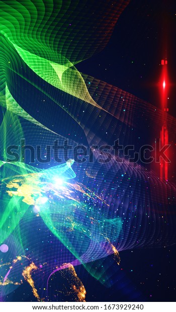 Abstract Space Background Science Fiction Wallpaper Stock Illustration ...