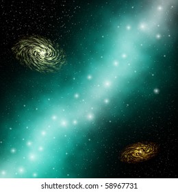 Abstract space nebula and galaxy