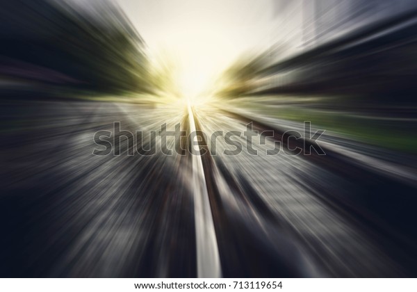 Abstract speed motion on the road, fast
moving toward, Computer generated illustration for website or
technology and transportation background
