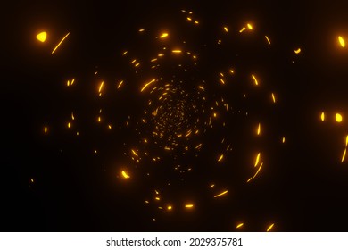 Abstract Speed Tunnel Warp Space Time Travel Through Wormhole 3D Rendering