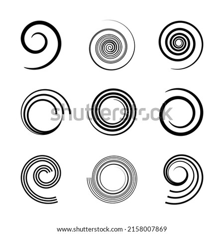 Abstract spiral elements for design. 