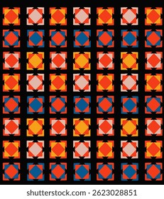 ABSTRACT SQUARE BLOCKS ALLOVER PATTERN