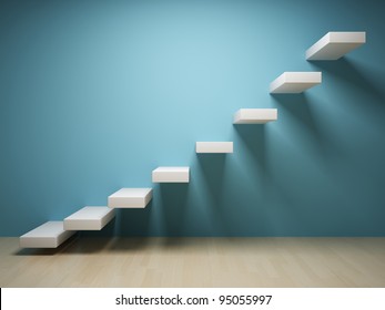 Abstract stairs in interior