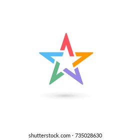Abstract Star Logo Icon Design Template Elements
