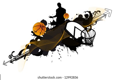 Abstract street-ball creation (background, magazine, web, logo...) - Powered by Shutterstock