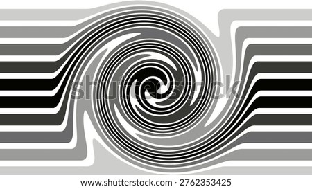 Abstract striped pattern twisting into a mesmerizing vortex, creating an optical illusion