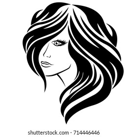 Woman Head On White Background Stock Vector (Royalty Free) 1530449621 ...