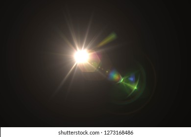 Abstract Of Sun With Flare. Natural Background With Lights And Sunshine Wallpaper