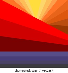 abstract sunset