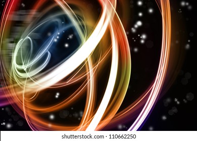 Abstract swirl lines futuristic space background