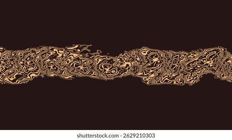Abstract Swirl Marble Pattern in Beige and Dark Brown