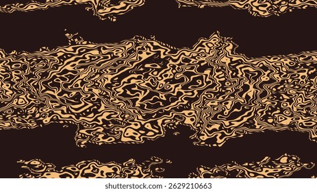 Abstract Swirl Marble Pattern in Beige and Dark Brown