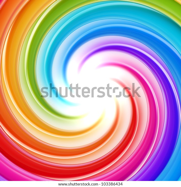 Abstract Swirl Rainbow Background Made Glossy Stock Illustration 103386434