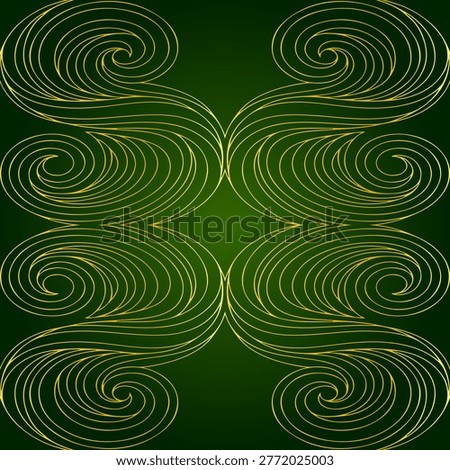 An abstract symmetrical pattern with spiral lines