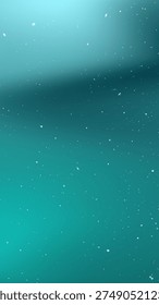 Abstract teal background features a smooth gradient and scattered snowflakes, creating a serene and wintery atmosphere ideal for backgrounds and festive designs.