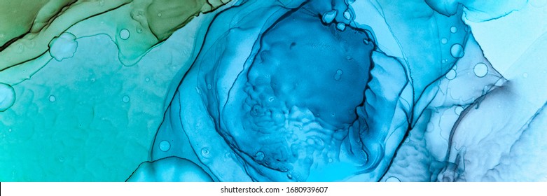 Abstract Teal Background. Watercolour Landscape. Blue Aqua Art Texture. Sophisticated Flow Paint. Abstract Teal Wallpaper. Alcohol Ink Illustration. Underwater Texture. Abstract Teal Wallpaper.
