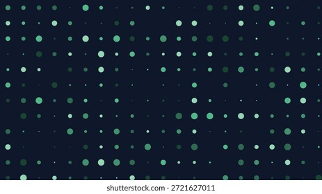 Abstract Teal Dots Pattern on Dark Background