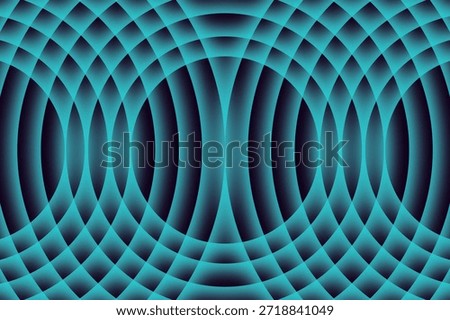 Abstract Teal Geometric Wave Pattern with Overlapping Concentric Arcs on Dark Background