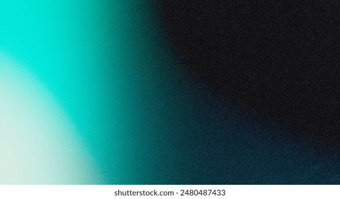 Abstract teal gradient background with a smooth transition to dark hues, featuring a grainy noise texture, perfect for banners and headers