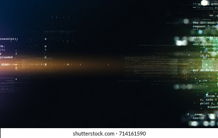 Abstract tech background. Floating Numbers HUD Background. Matrix particles grid virtual reality. Smart build. Grid core. Hardware quantum form. Future technology. Decoding dna