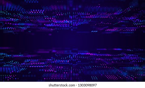 Abstract tech background. Abstract space background. Digital technology background. Computer code. 3d rendering.