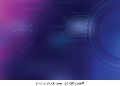 Abstract Tech Background with Virtual Reality and Big Data Flow