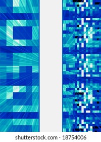 Abstract Tech Connections With White Copyspace