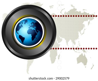 abstract tech earth globe background
