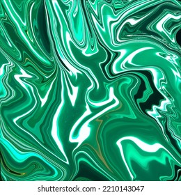 Abstract Techno Green Liquify Background