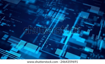 Abstract technological background. Digital information. The concept of big data. 3d rendering.