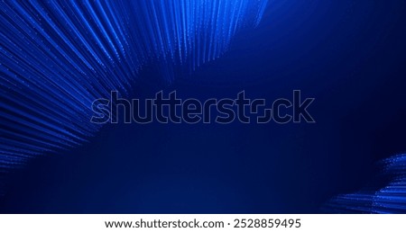 Abstract technological blue background with bright stripes or lines of particles. Futuristic concept. connection visualization