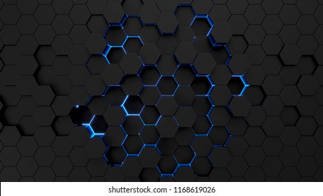 Glowing Hexagon Background Images Stock Photos Vectors Shutterstock