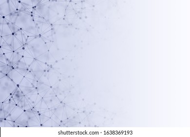 Abstract Technology Backgound with Particles Connections for Internet of Things (IoT) Communication, Data Science, Artificial Intelligence (AI) Neural Network, Blockchain and Fintech concepts