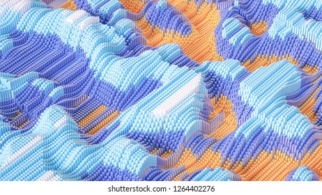 Abstract technology background. 3d illustration, 3d rendering.