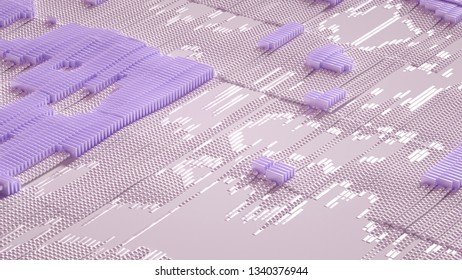 Abstract technology background. 3d illustration, 3d rendering.