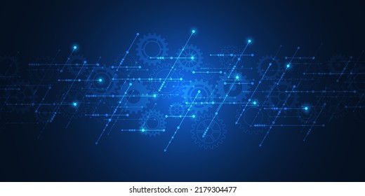 Abstract Technology Background With Arrows And Lines. Concepts And Ideas For Hi-tech Digital Technology And Engineering Design.