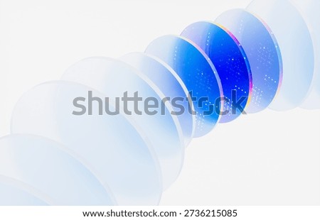 Abstract technology background for business and digital corporate design with gradient layer glass. 3d rendering