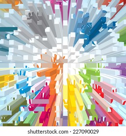 Abstract technology background with concept of constructing buildings 
