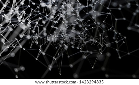 Abstract technology background futuristic network, plexus background. 3D illustration