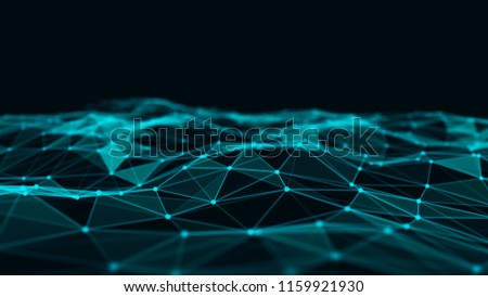 Abstract technology background. Network connection structure. Science background. Big data digital background. 3d rendering.