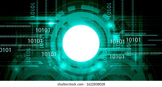 Abstract Technology Background Tech Elements Binary Stock Illustration ...